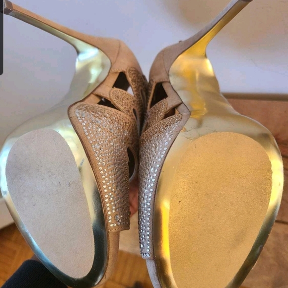 Betsy Johnson Nola Natural Open Toe Heels - Picture 3 of 3